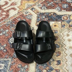 Birkenstock Essentials Ava Black Double-Strap Sandals